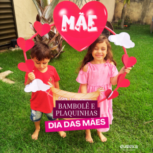 Moldura Bambolê + Plaquinhas de Mensagem – Dia das Mães