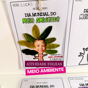 Atividade de Artes com Folhas – Dia do Meio Ambiente