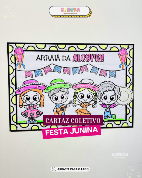 Cartaz para Colorir – Tema Festa Junina
