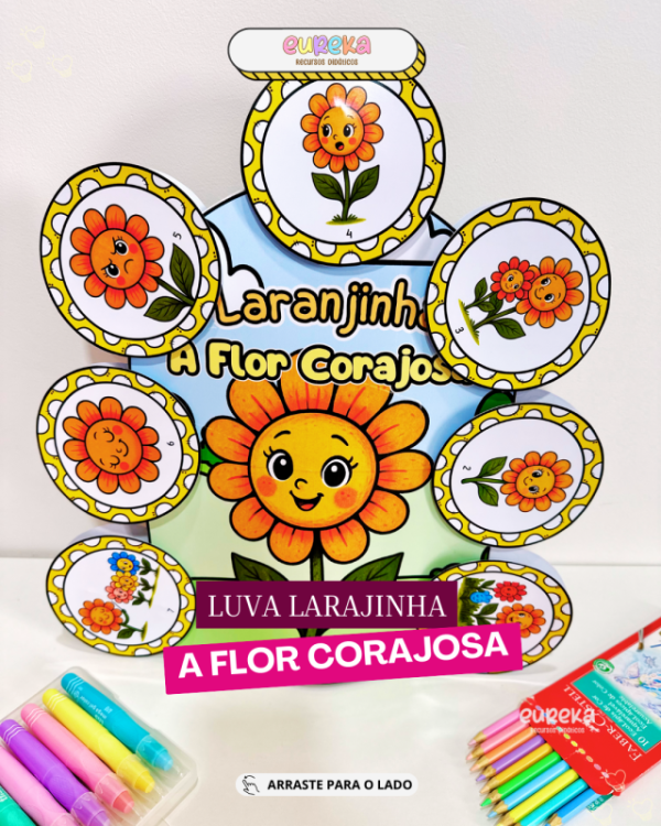 Luva com a História “Laranjinha, a Florzinha Corajosa”