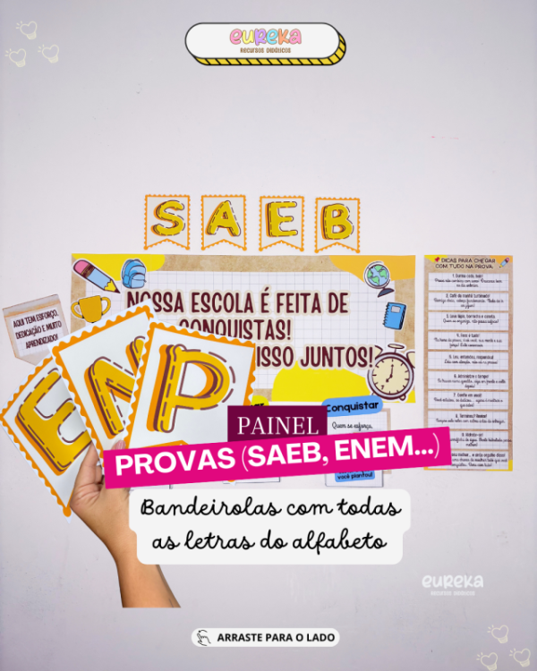 PAINEL PROVAS -  SAEB/SARESP… ou qualquer prova, nossa escola está pronta para vencer!