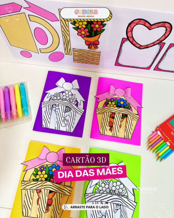 Cartão 3D Dia das Mães – Um presente cheio de amor e criatividade!