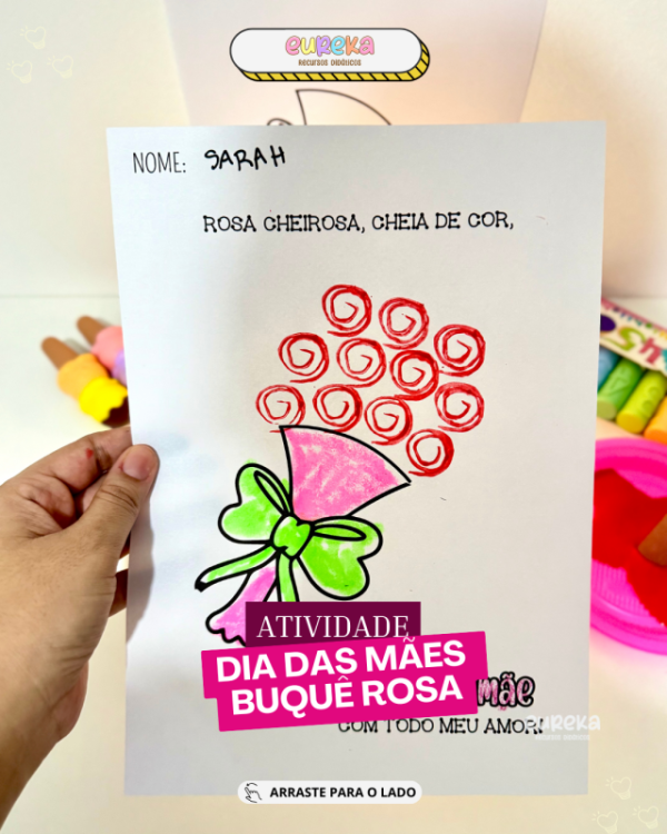 ATIVIDADE DIA DAS MÃES BUQUE ROSA
