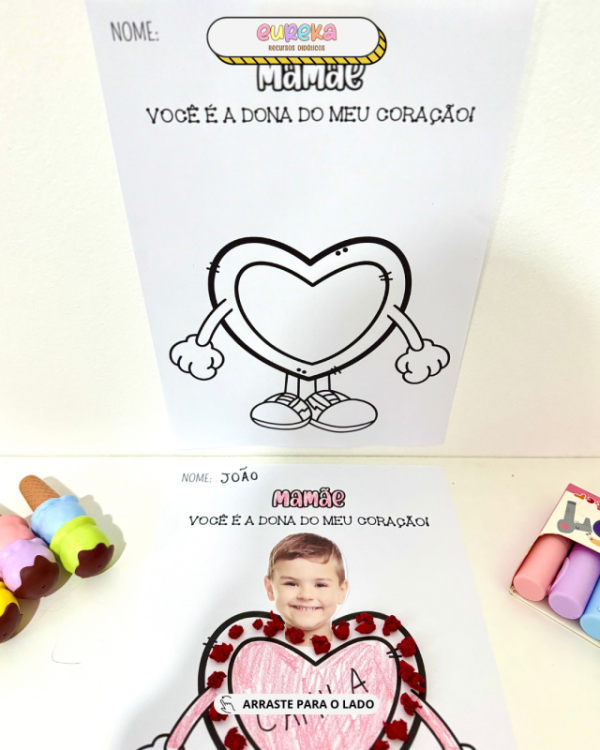ATIVIDADE DIA DAS MÃES CORAÇÃO FOTO - Image 2