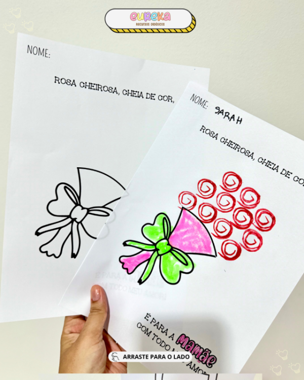 ATIVIDADE DIA DAS MÃES BUQUE ROSA - Image 3
