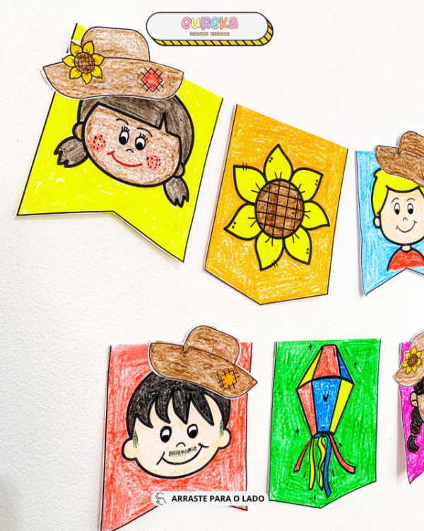 ATIVIDADE BANDEIRINHAS PARA COLORIR - Imagem 5