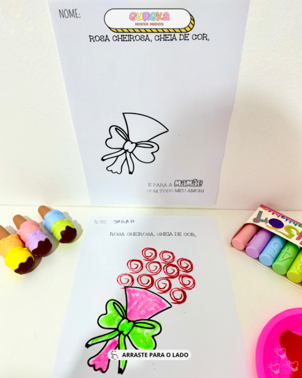 ATIVIDADE DIA DAS MÃES BUQUE ROSA - Image 7