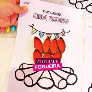 ATIVIDADE DE ARTES: FOGUEIRA JUNINA