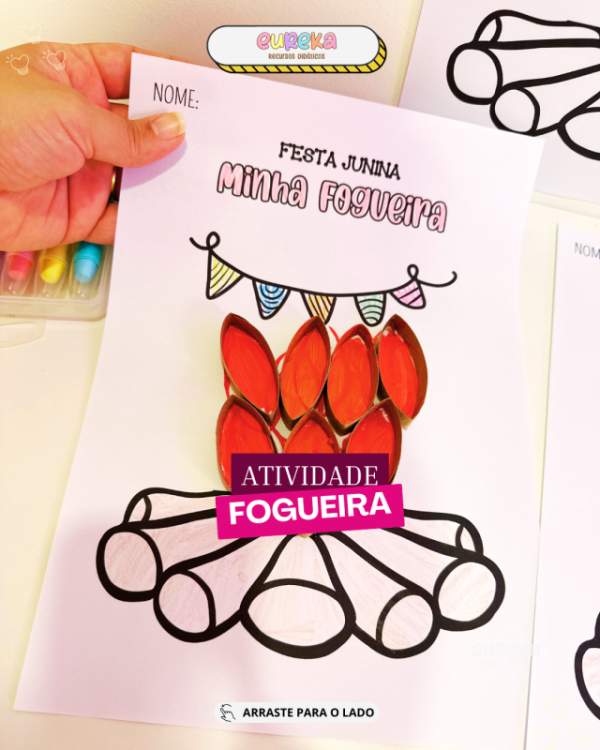 ATIVIDADE DE ARTES: FOGUEIRA JUNINA