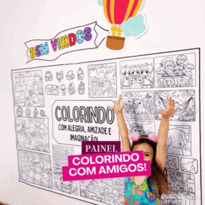 PAINEL BOAS-VINDAS - COLORINDO COM AMIGOS