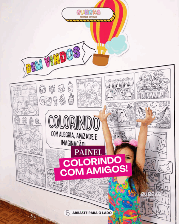 PAINEL BOAS-VINDAS - COLORINDO COM AMIGOS