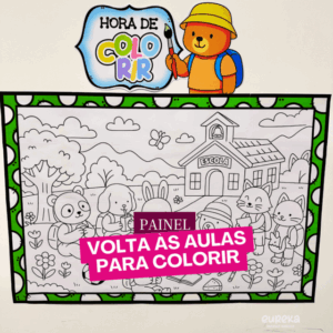 PAINEL VOLTA ÀS AULAS PARA COLORIR