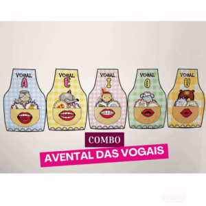 COMBO AVENTAL DAS VOGAIS