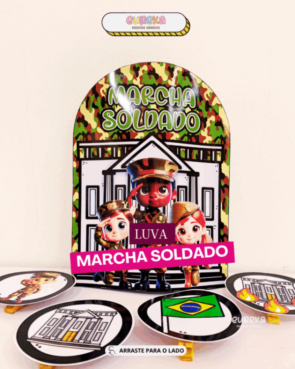 Marcha Soldado – Luva Musical + Cards Ilustrados