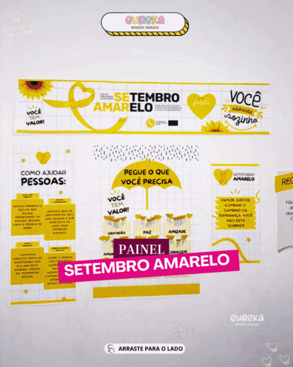 KIT PAINEL SETEMBRO AMARELO - PEGUE O QUE VOCÊ PRECISA