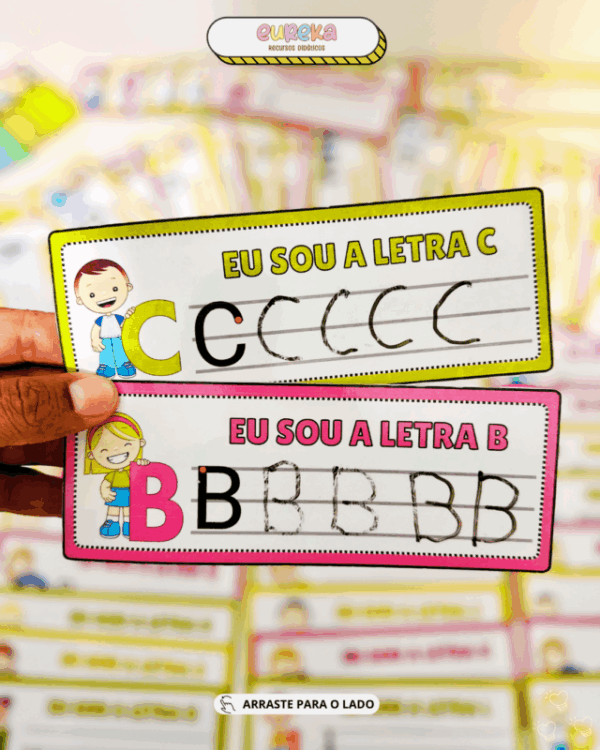 FICHAS DE TRAÇADO DO ALFABETO - Imagem 4