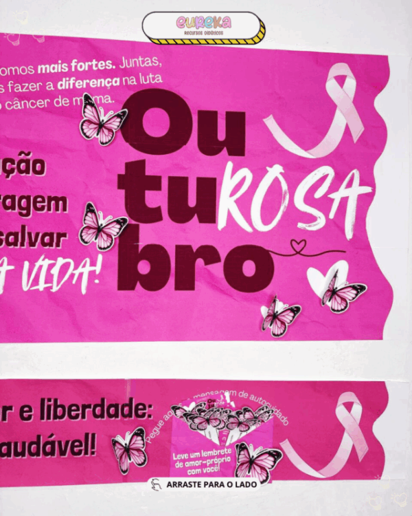 Painel Outubro Rosa – Tema Borboleta - Imagem 3