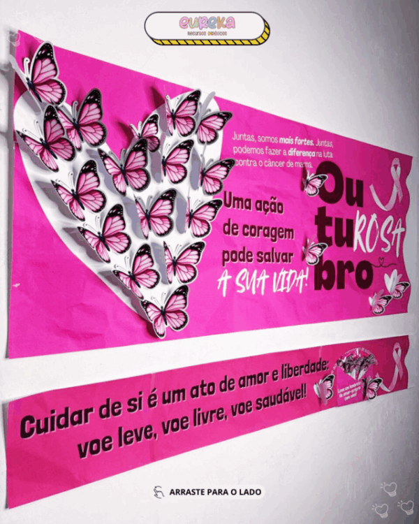 Painel Outubro Rosa – Tema Borboleta - Imagem 9