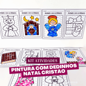 KIT ATIVIDADES PINTURA COM DEDINHOS NATAL CRISTÃO