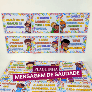 PLAQUINHA MENSAGEM DE SAUDADE