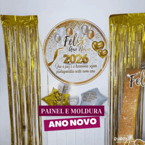 PAINEL E MOLDURA TEMA ANO NOVO 2026