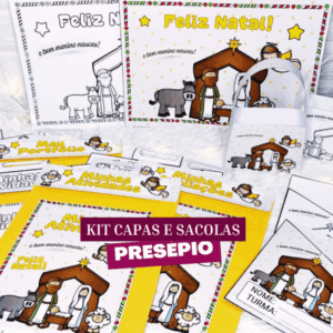 KIT CAPAS E SACOLAS TEMA PRESÉPIO