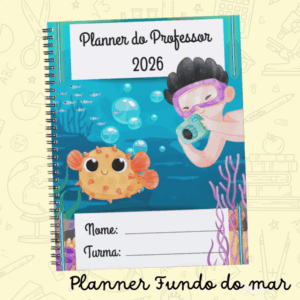PLANNER PROFESSOR 2026 - FUNDO DO MAR