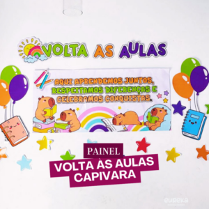 Painel Volta às Aulas – Tema Capivara