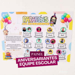 PAINEL ANIVERSARIANTES - EQUIPE ESCOLAR