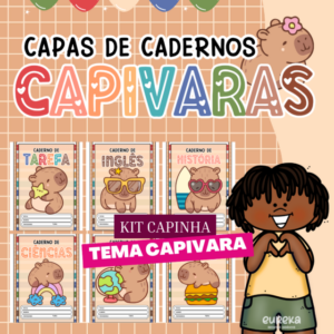 Capinhas de Caderno – Tema Capivara Cute