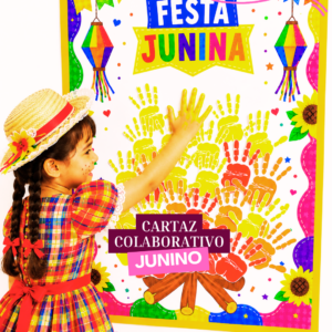 Cartaz Colaborativo Junino