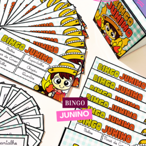 Bingo Junino Letra Cursiva