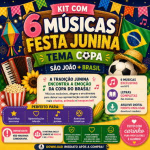 Kit com 6 Músicas Festa Junina Tema Copa - MP3