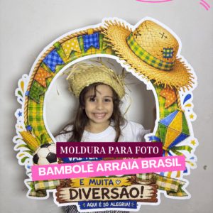 MOLDURA PARA FOTO BAMBOLÊ ARRAIÁ BRASIL