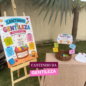 Cestinha + Cartaz Cantinho da Gentileza