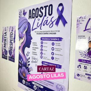 Cartaz Agosto Lilás