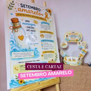 Cartaz Cesta Setembro Amarelo – Uma mensagem chegou até você