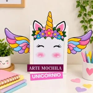 Arte Mochila Unicórnio